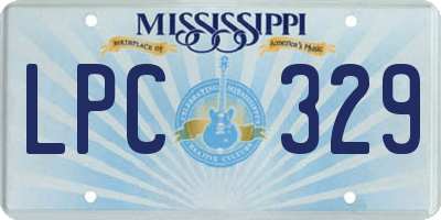 MS license plate LPC329