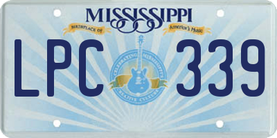 MS license plate LPC339