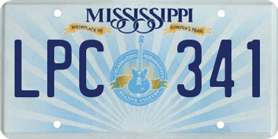 MS license plate LPC341