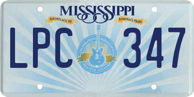 MS license plate LPC347