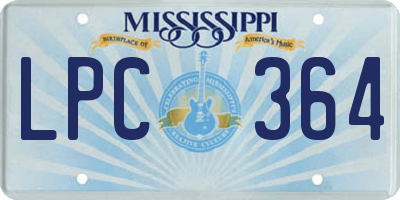 MS license plate LPC364