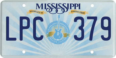 MS license plate LPC379