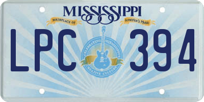 MS license plate LPC394