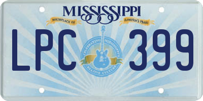 MS license plate LPC399