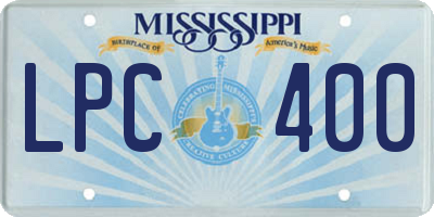 MS license plate LPC400