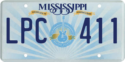 MS license plate LPC411