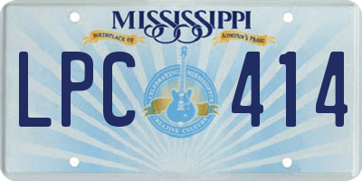 MS license plate LPC414