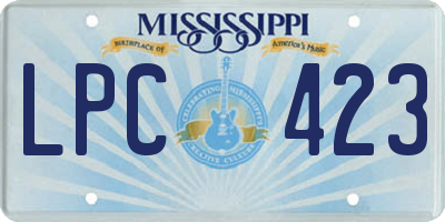MS license plate LPC423