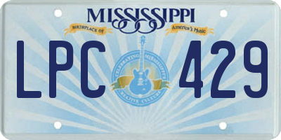 MS license plate LPC429