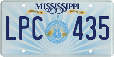 MS license plate LPC435