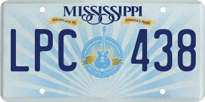 MS license plate LPC438
