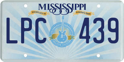MS license plate LPC439