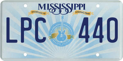 MS license plate LPC440
