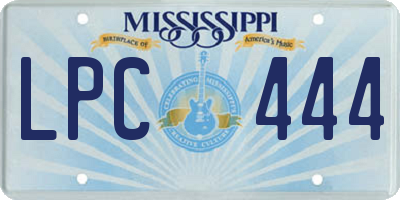 MS license plate LPC444