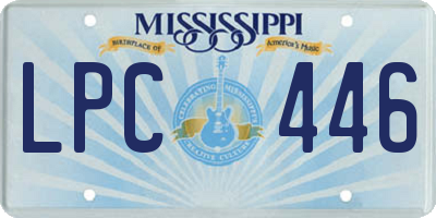 MS license plate LPC446