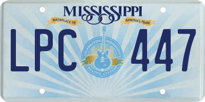 MS license plate LPC447