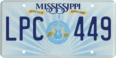 MS license plate LPC449