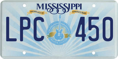 MS license plate LPC450