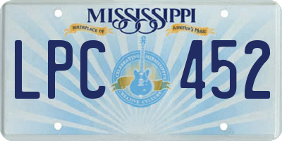 MS license plate LPC452