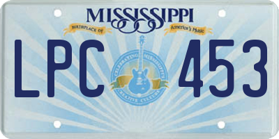 MS license plate LPC453