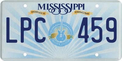 MS license plate LPC459