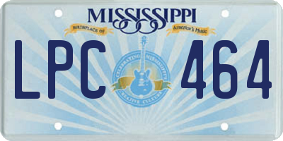 MS license plate LPC464