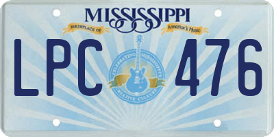 MS license plate LPC476