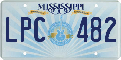MS license plate LPC482