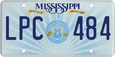 MS license plate LPC484