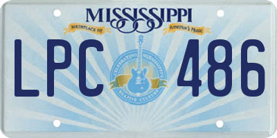 MS license plate LPC486