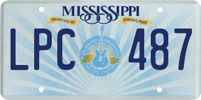 MS license plate LPC487