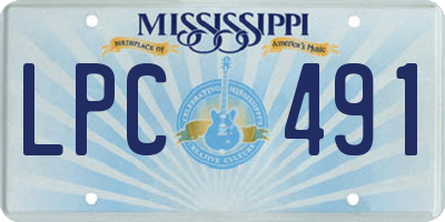 MS license plate LPC491
