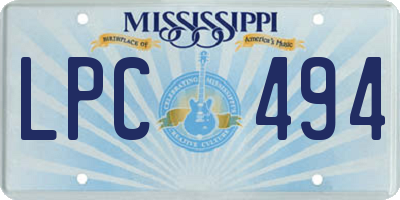 MS license plate LPC494