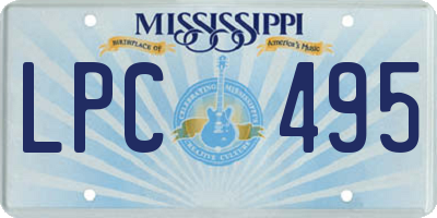 MS license plate LPC495