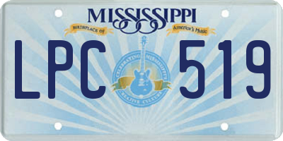 MS license plate LPC519
