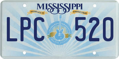 MS license plate LPC520