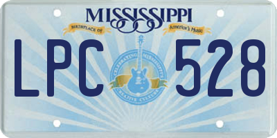MS license plate LPC528