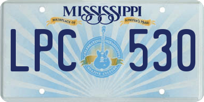 MS license plate LPC530
