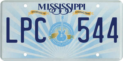 MS license plate LPC544