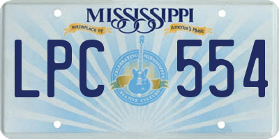 MS license plate LPC554
