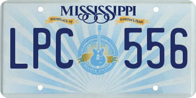 MS license plate LPC556