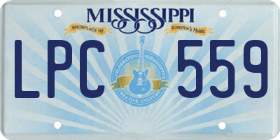 MS license plate LPC559