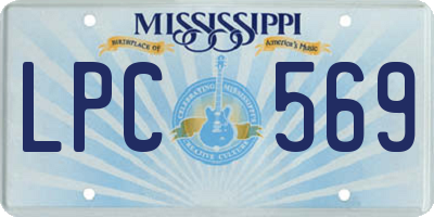 MS license plate LPC569