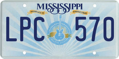 MS license plate LPC570