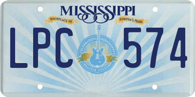MS license plate LPC574
