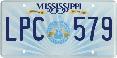MS license plate LPC579