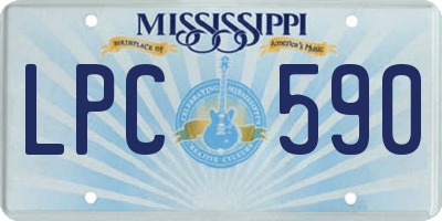 MS license plate LPC590