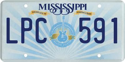 MS license plate LPC591