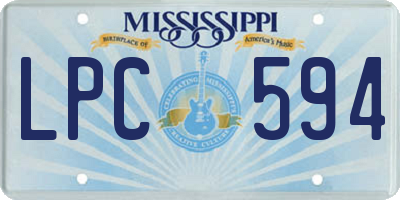 MS license plate LPC594