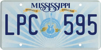 MS license plate LPC595